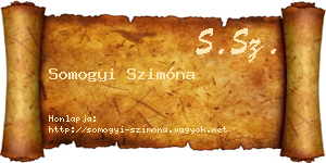 Somogyi Szimóna névjegykártya